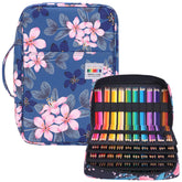 JAKAGO Pencil Case with Large Capacity for 304 Colouring Pencils, Waterproof Pen Bag, Stationery Organiser for Colouring Pens, Artists, Brushes, Fineliners, Highlighters, Gift for Art Students,